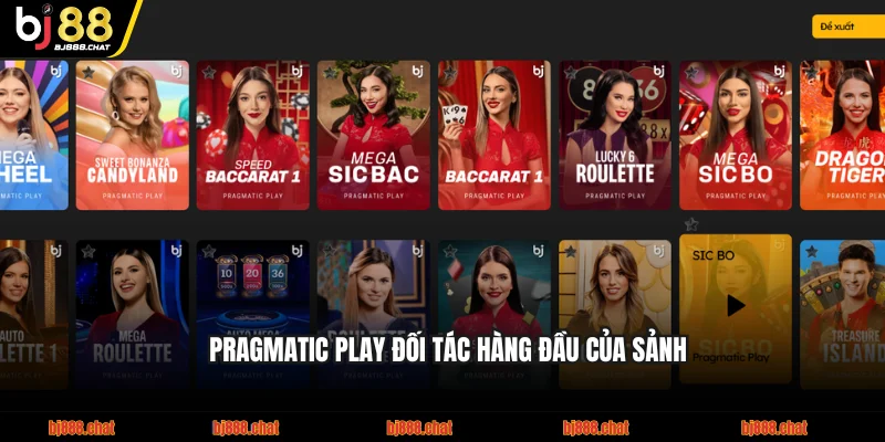 Pragmatic Play đối tác hàng đầu của casino BJ88