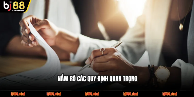 Nắm rõ các quy định quan trọng trong chính sách điều khoản BJ88